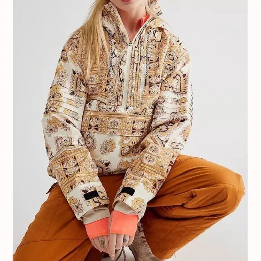 Free People Movement Alpine Glow Ski Pullover Hooded Jacket Size Large (L) NWOT